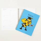 Happy cartoon bee afstuderen planner (Display)