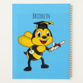 Happy cartoon bee afstuderen planner (Achterkant)