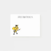 Happy cartoon bee afstuderen post-it® notes (Voorkant)