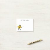 Happy cartoon bee afstuderen post-it® notes (Op bureau)