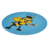 Happy cartoon bee afstuderen snijplank (Hoek)