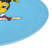 Happy cartoon bee afstuderen snijplank (Hoek)