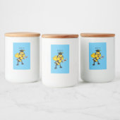 Happy cartoon bee afstuderen voedselcontainer etiket (Flessen)