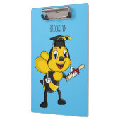 Happy cartoon bee graduation klembord (Links)