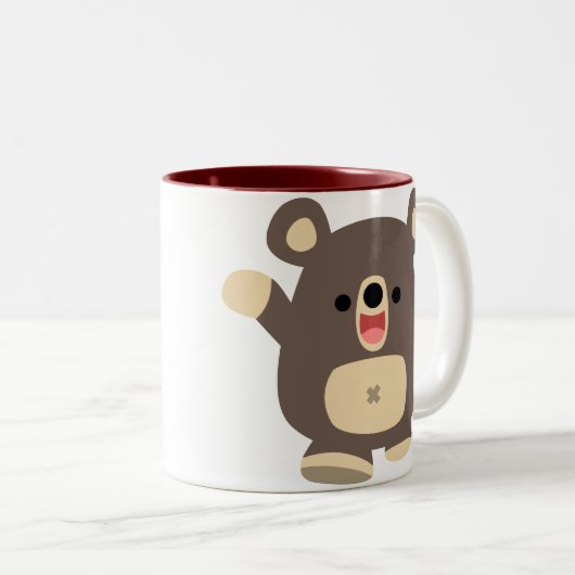 Happy Cartoon Black Beer mok (Voorkant rechts)