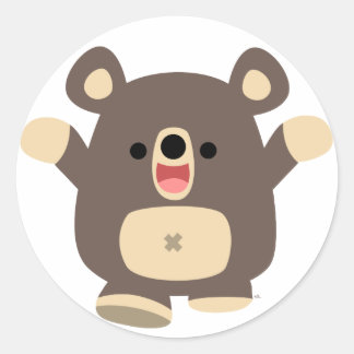 Happy Cartoon Black Beer sticker