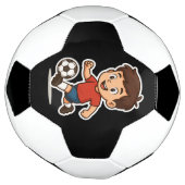 Happy Cartoon Boy aan het voetballen (Gedraaid)