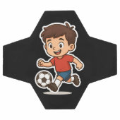 Happy Cartoon Boy aan het voetballen (Enkel)