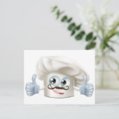 Happy cartoon chef-teken briefkaart (Staand voorkant)