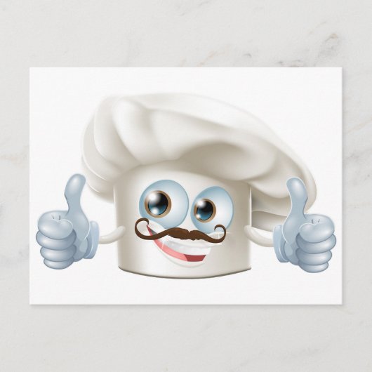 Happy cartoon chef-teken briefkaart (Voorkant)