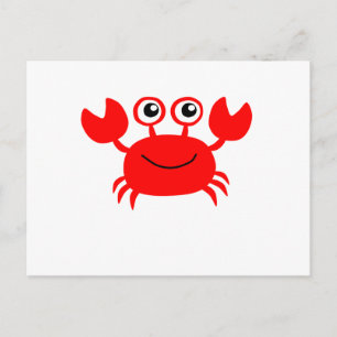 Happy Cartoon Crab Briefkaart