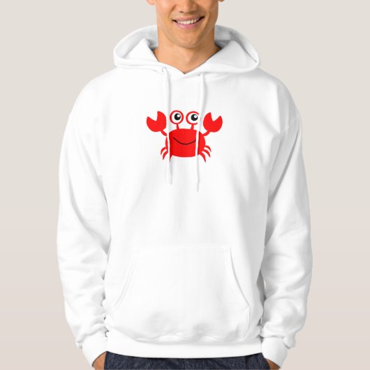 Happy Cartoon Crab Hoodie (Voorkant)