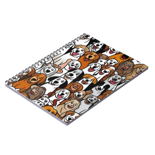 Happy Cartoon Dogs Notitieboek (Linkerzijde)