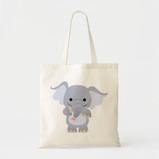 Happy Cartoon Elephant Bag Tote Bag