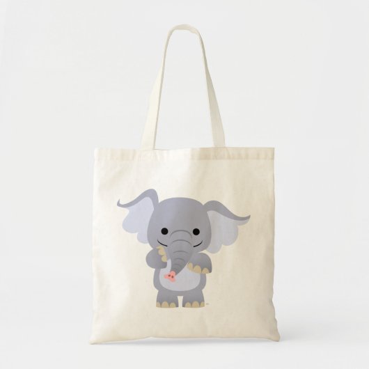 Happy Cartoon Elephant Bag Tote Bag (Voorkant)