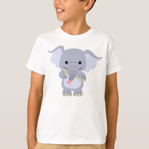 Happy Cartoon Elephant Children T-shirt