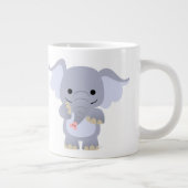 Happy Cartoon Elephant Jumbo Mok (Rechts)