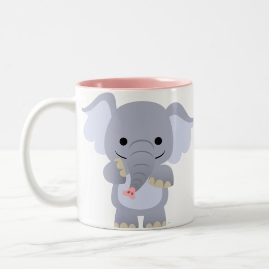Happy Cartoon Elephant Mok (Links)
