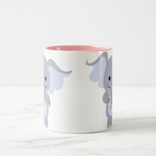 Happy Cartoon Elephant Mok (Center)