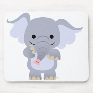 Happy Cartoon Elephant Mousepad Muismat