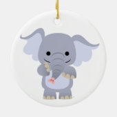 Happy Cartoon Elephant Ornament (Achterkant)