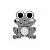 Happy Cartoon Frog Rubberstempel (Afrduk)