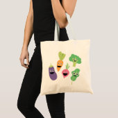 Happy Cartoon groenten Tote Bag (Voorkant (product))