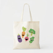 Happy Cartoon groenten Tote Bag (Voorkant)