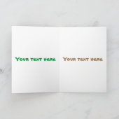 Happy cartoon krokodil met bordje gepersonaliseerd kaart (Binnen)