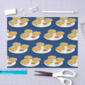 Happy Cartoon Latkes Apple Sauce Sour Cream Tissuepapier (Craft)