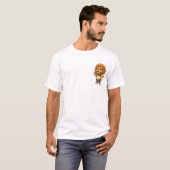 Happy Cartoon Lion Barber Holding Scissors T-shirt (Voorkant volledig)