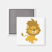 Happy Cartoon Lion magneet (Voorkant / Achterkant)