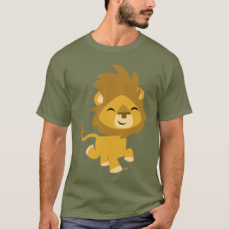 Happy Cartoon Lion Mannen T-shirt