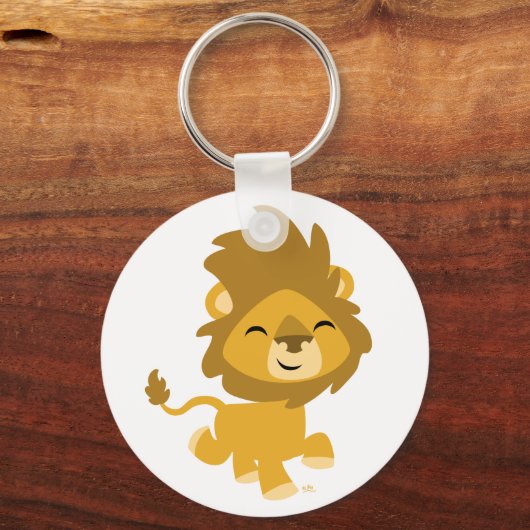 Happy Cartoon Lion sleutelhanger (Voorkant)