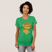 Happy Cartoon Lion Women T-shirt (Voorkant volledig)