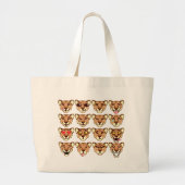 Happy Cartoon Lioness emoticons Bag Grote Tote Bag (Voorkant)