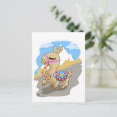 Happy Cartoon Llama Briefkaart (Staand voorkant)