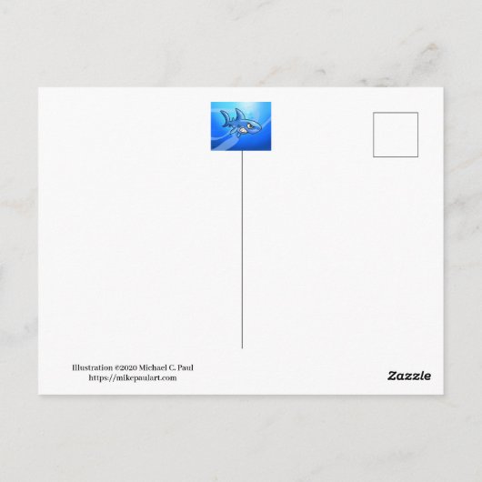 Happy Cartoon Llama Briefkaart (Achterkant)