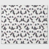 Happy Cartoon Panda Pattern Cadeaupapier (Vlak)