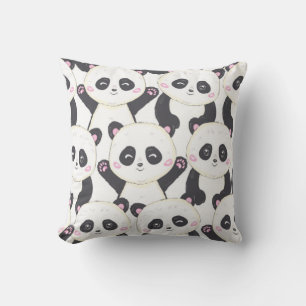 Happy Cartoon Panda Pattern Kussen