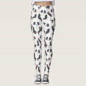 Happy Cartoon Panda Pattern Leggings (Voorkant)