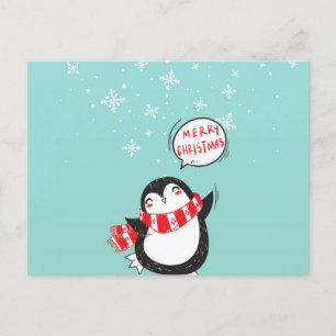 Happy Cartoon Penguin Briefkaart