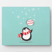 Happy Cartoon Penguin Fotoplaat (Voorkant)