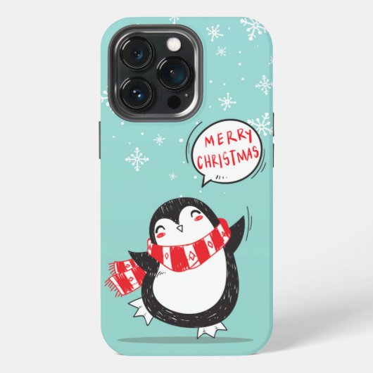 Happy Cartoon Penguin iPhone Hoesje (Achterkant)