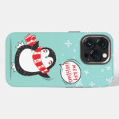 Happy Cartoon Penguin iPhone Hoesje (Achterkant horizontaal)