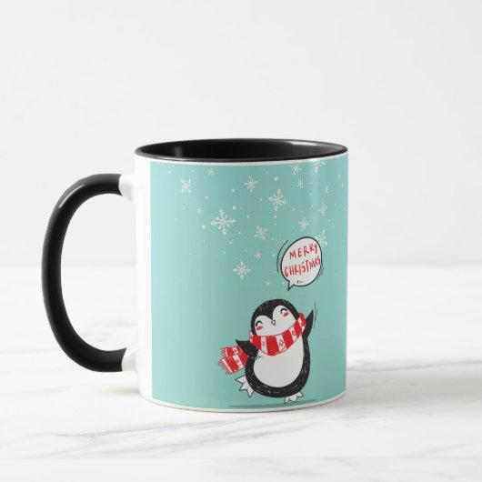 Happy Cartoon Penguin Mok (Links)