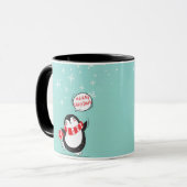 Happy Cartoon Penguin Mok (Voorkant links)