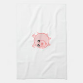 Happy Cartoon Pig Theedoek (Verticaal)