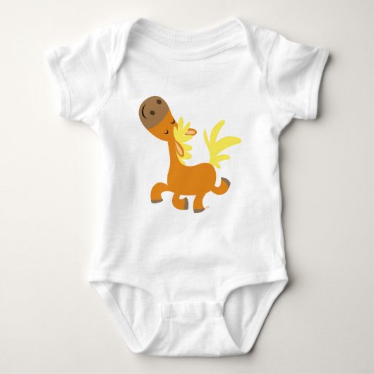 Happy Cartoon Pony Baby apparel Romper (Voorkant)