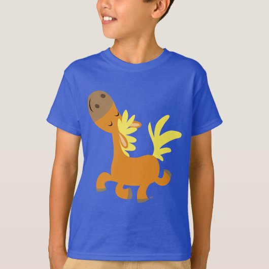Happy Cartoon Pony Kinder T-shirt (Voorkant)